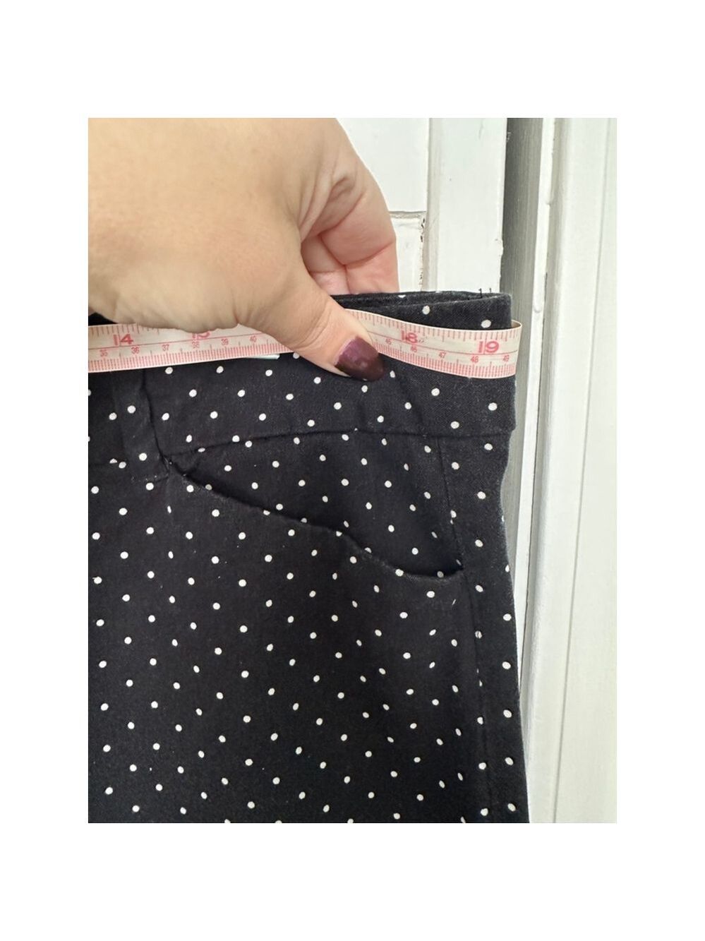 Size 18 polka dot Old Navy high waisted stretch pixie pant ankle length - Picture 6 of 7